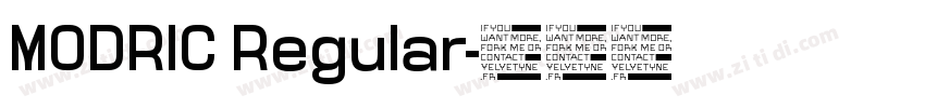 MODRIC Regular字体转换
